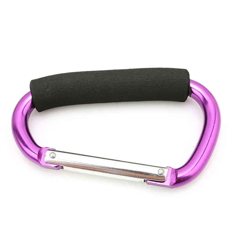 Heavy-Duty Aluminum Carabiner Stroller Hooks for Bags and Purses
