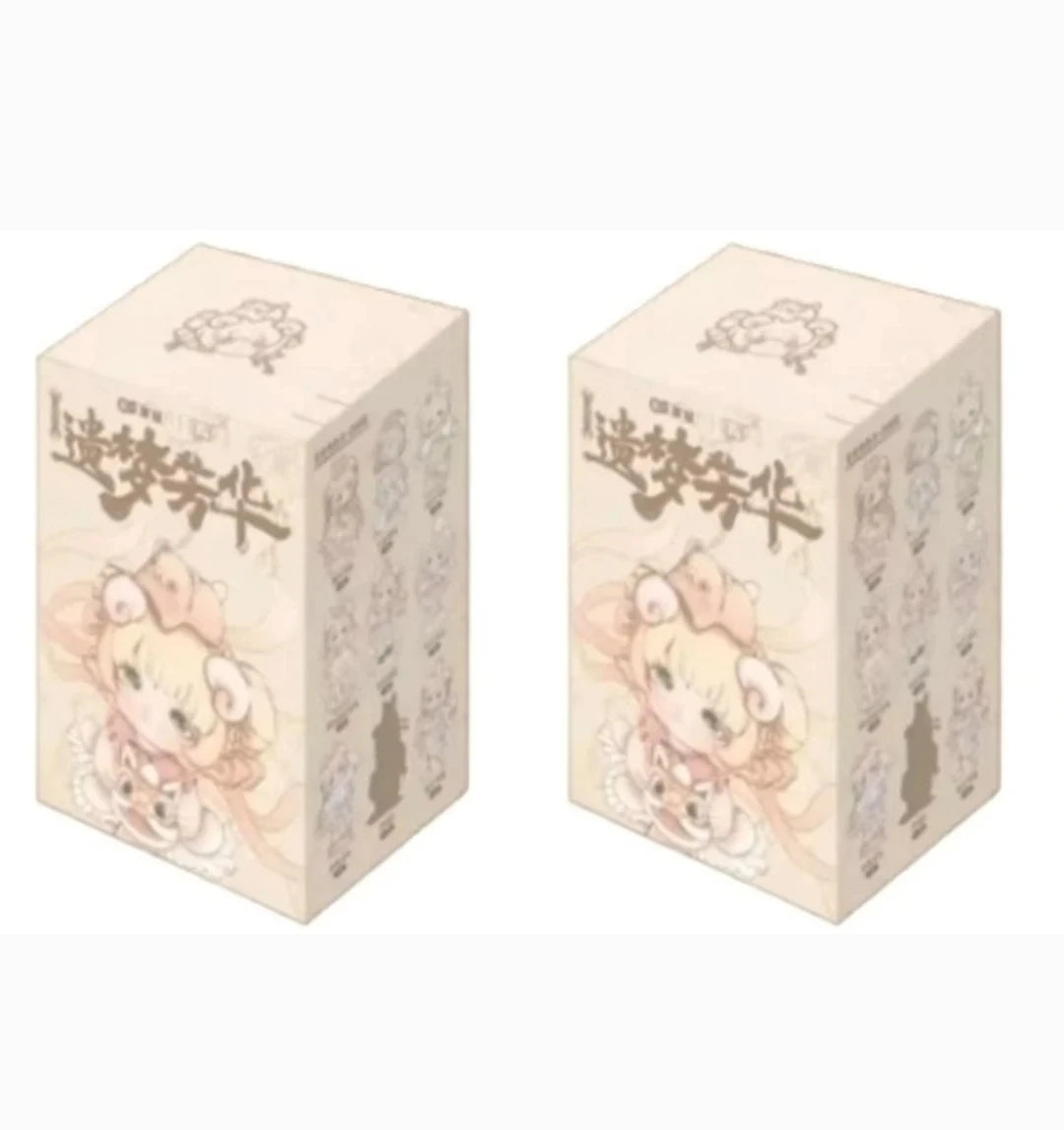 A box for the Mimia Art of Forgotten Dream Series collectible figurine, featuring light beige packaging with decorative eleme