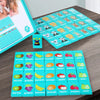A wooden farm and fruit matching puzzle game featuring various fruits and animals for children.