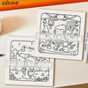 A set of black and white coloring pages featuring spooky Halloween themes like witches, ghosts, and bats for an adult colorin