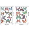 A set of diamond painting stickers featuring various floral and butterfly designs.