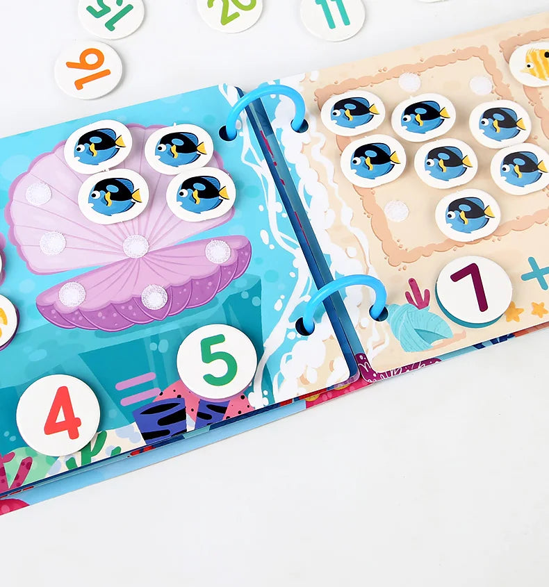 Montessori Quiet Book – Interactive Word Recognition & Early Learning Activity Book for Kids