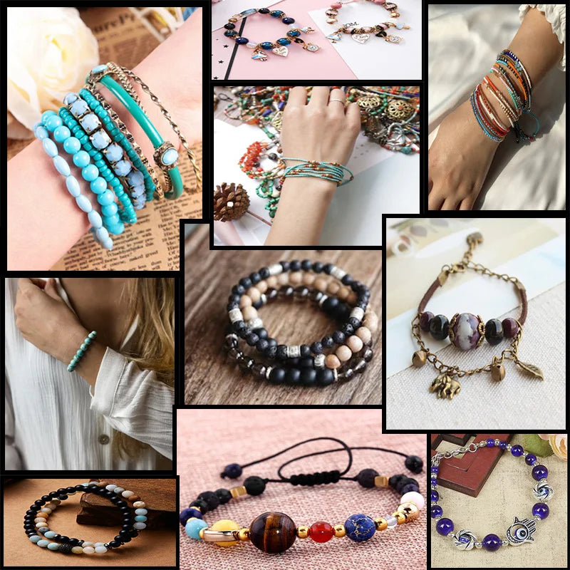 A collection of natural map jasper loose beads and finished jewelry pieces for crafting