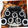Foldable Silicone Electronic Drum Pad with Drumsticks and Sustain Pedals