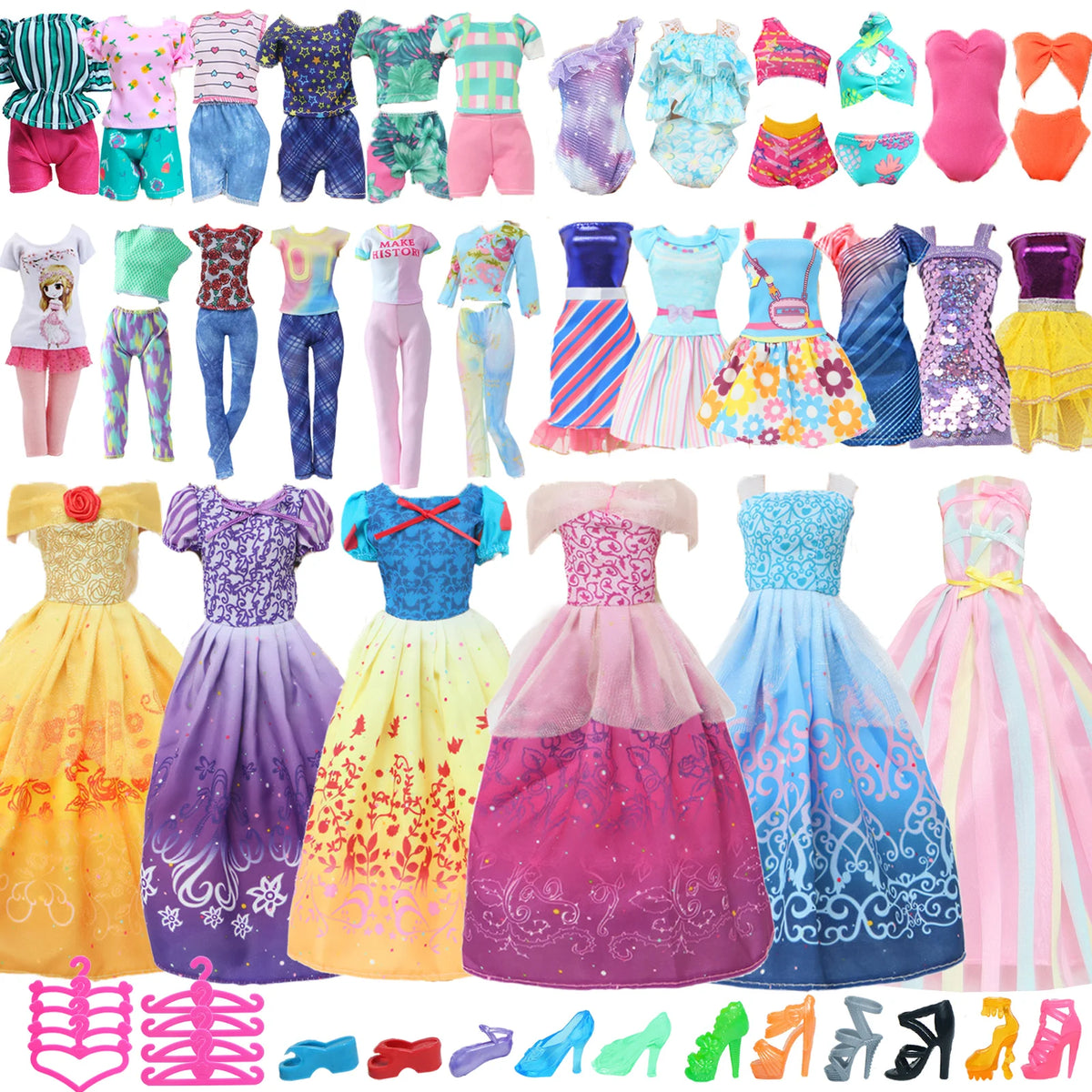 27-Piece Doll Fashion Wardrobe Collection for 11.5-Inch Dolls