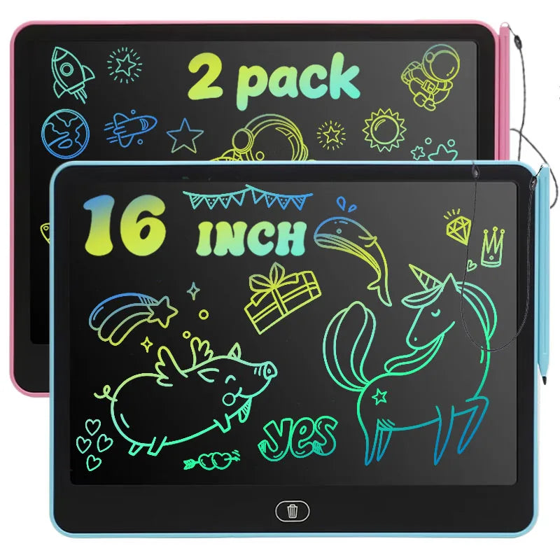 16-Inch LCD Writing Tablet for Kids (2-Pack)