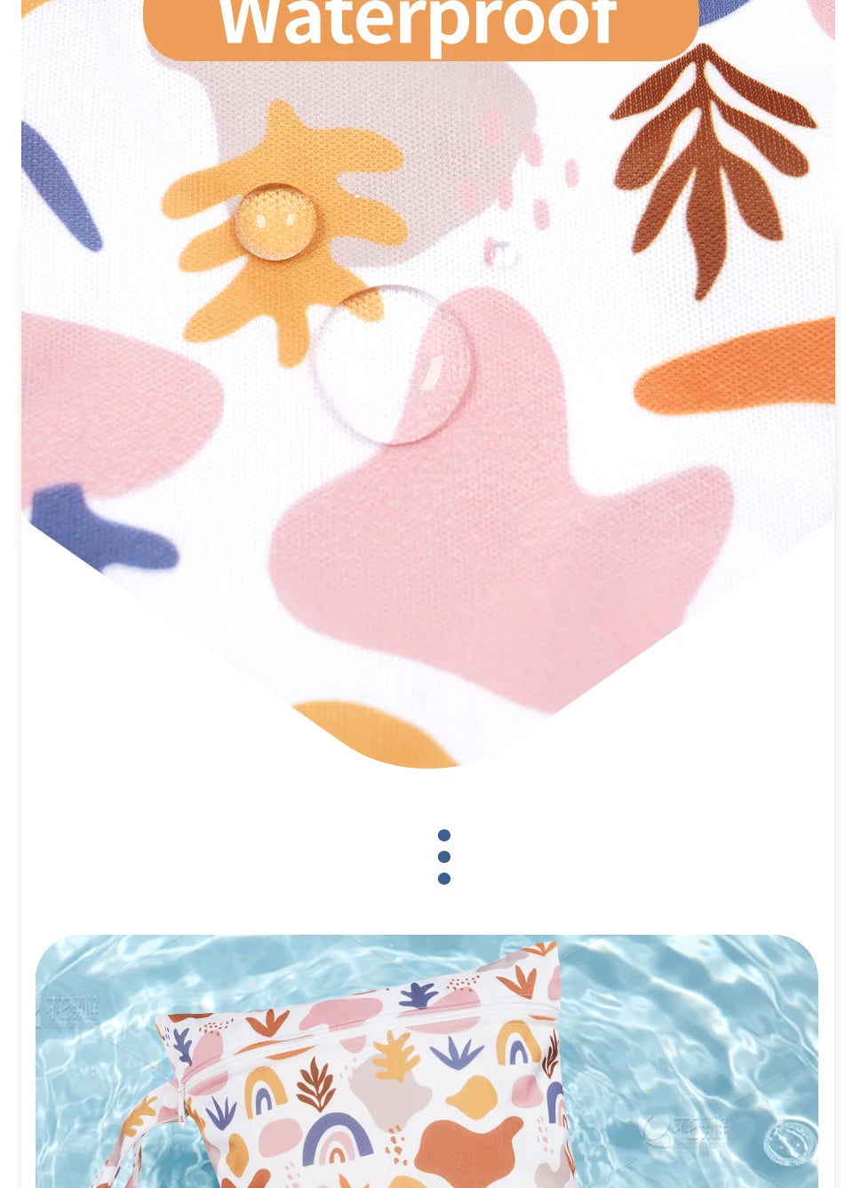 Reusable Waterproof Diaper Covers with Travel Wet Bags