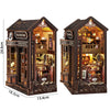 DIY Miniature Book Nook Kit - Retro Wooden Dollhouse Shelf Decor