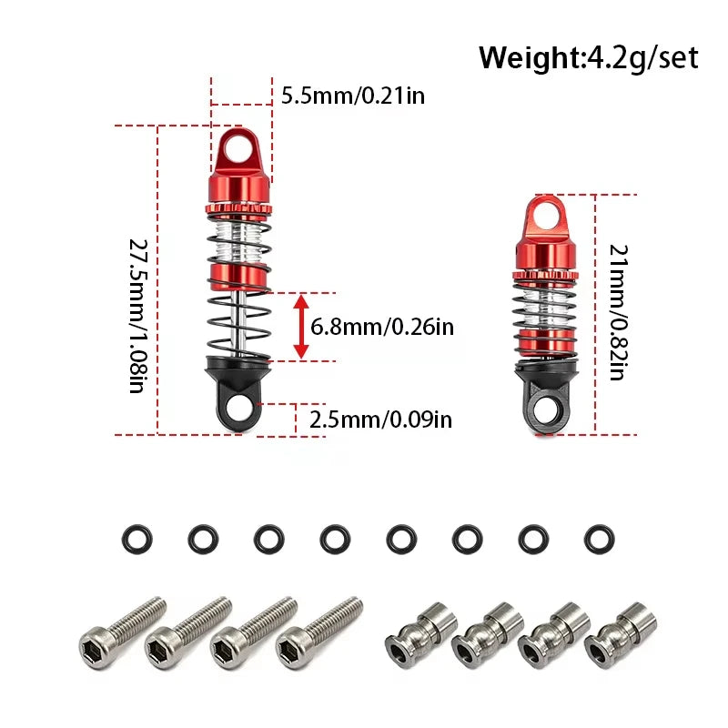 Adjustable Metal Shock Absorbers for 1/30 RC Crawlers