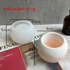 A white silicone mold for crafting is shown next to a ruler, with dimensions marked.