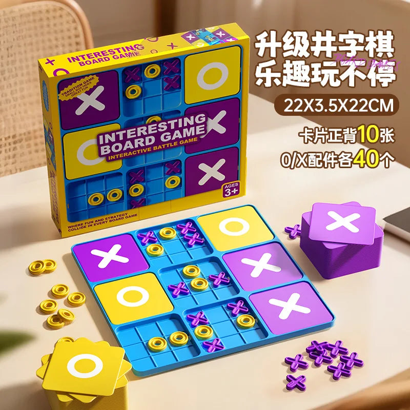 Tic-Tac-Toe Board Game for Kids - Logic & Strategy Learning Toy