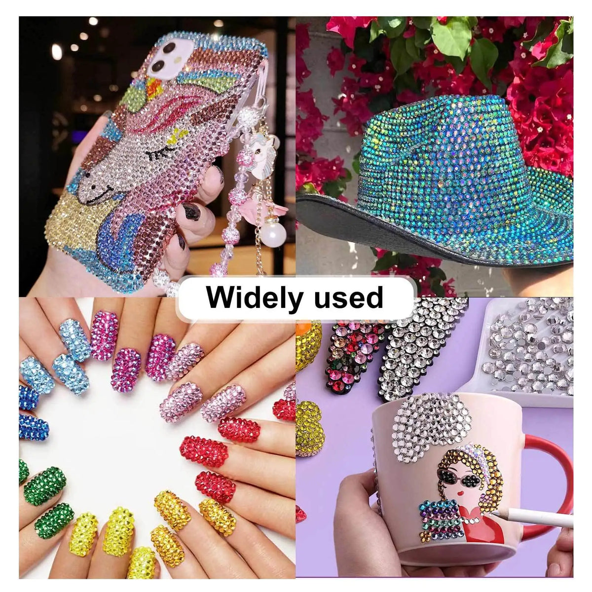 40-Color Resin Jelly Flatback Rhinestones Kit for Crafts & Nail Art