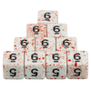Opaque White Polyhedral Dice Set with Blood Effect for Tabletop RPGs