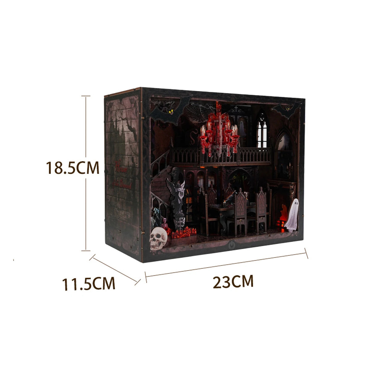 Haunted Halloween Book Nook DIY Kit with LED Lighting