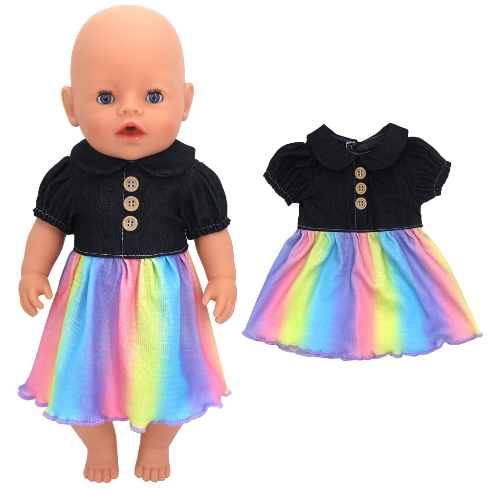 Doll Outfit Set with Hat for 17-43 cm Baby Dolls