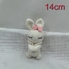 Handmade Amigurumi Plush Toy Set – Fox, Cow & Lamb Sleeping Dolls
