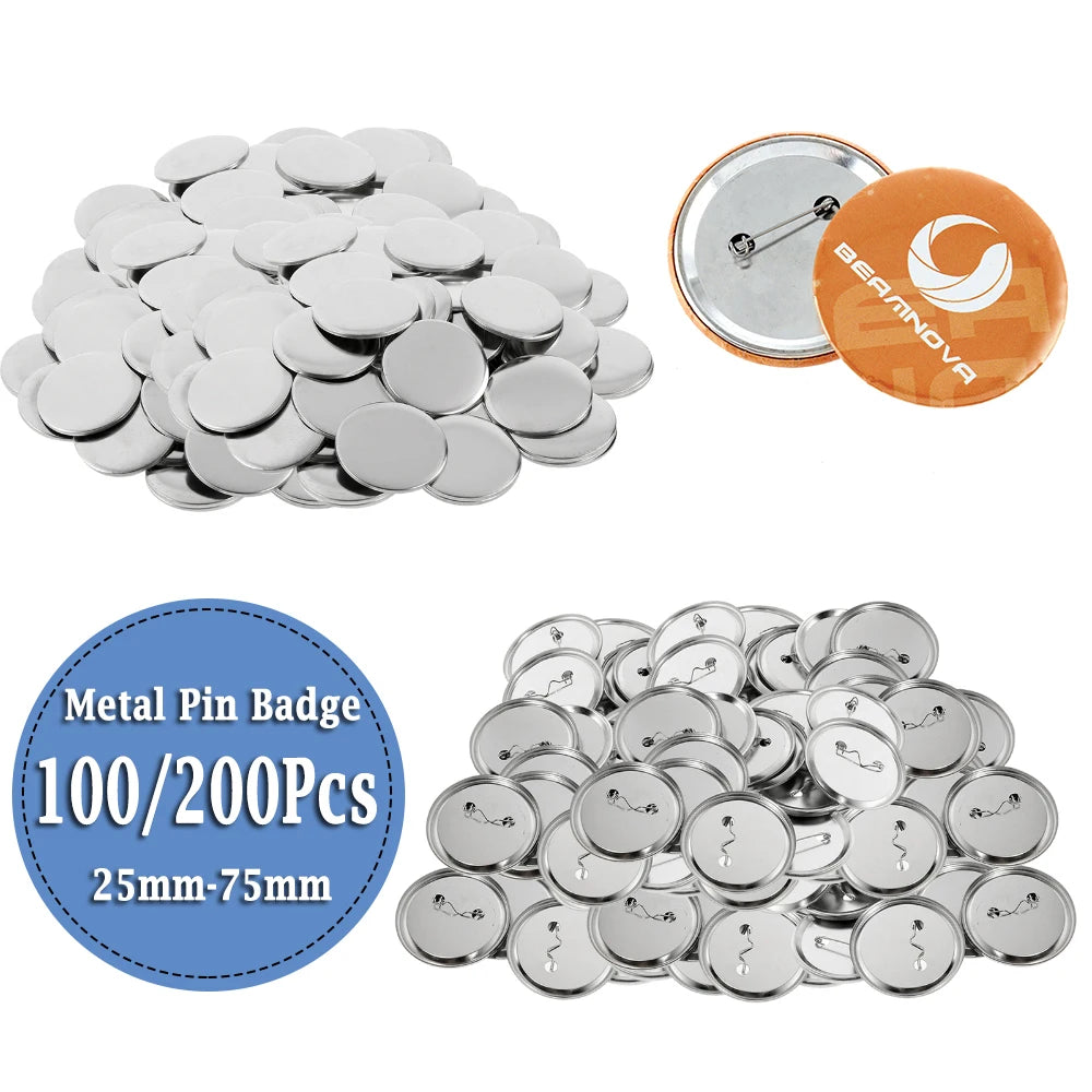 DIY Button Maker Supplies – Metal Pin Badge Parts Kit