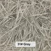 Gray raffia paper shreds used for gift boxes and baskets.