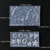 A collection of clear silicone nail art molds featuring various sea creatures and marine life.