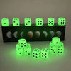 Glow-in-the-Dark Acrylic Dice Set for Games and Parties