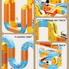 A set of magnetic 3D cube train tracks demonstrating various engineering concepts like arched, cross, circular arc, S-shaped 
