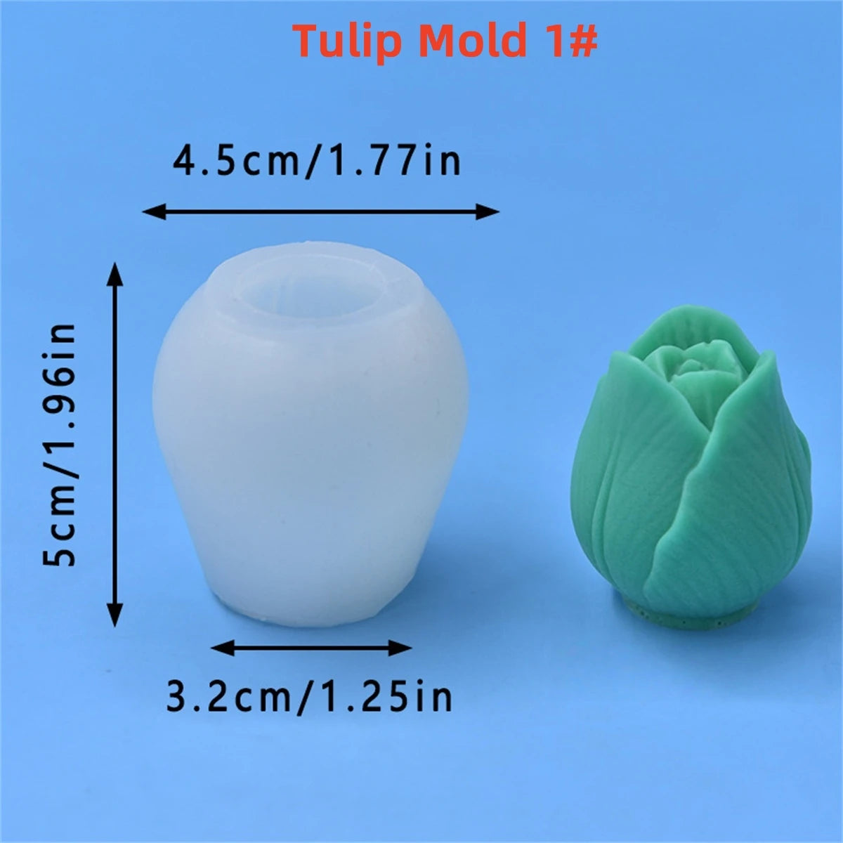 3D Tulip Flower Silicone Mold for Candle and Soap Making