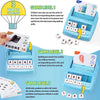 A set of three educational games for children including a letter game, a phone game, and an arithmetic game.