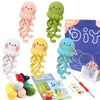Beginner Crochet Kit – 4 Adorable Animal Projects (Whale, Chick, Penguin, Bee)