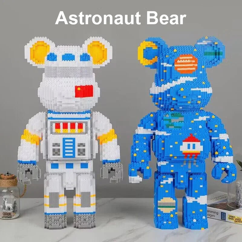 Cartoon Bear Building Block Set with LED Light
