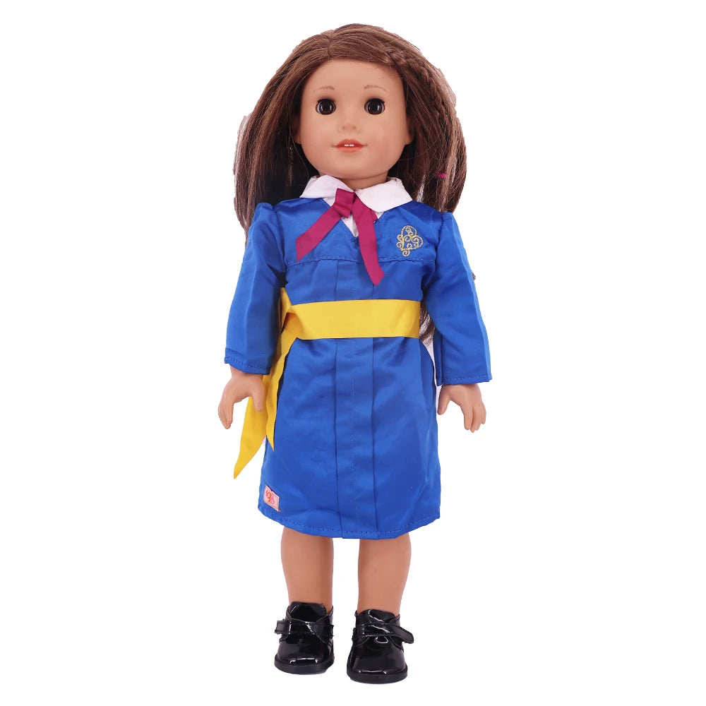 Two-Piece Doll Outfit with Top and Pants for 18-Inch and 43cm Dolls