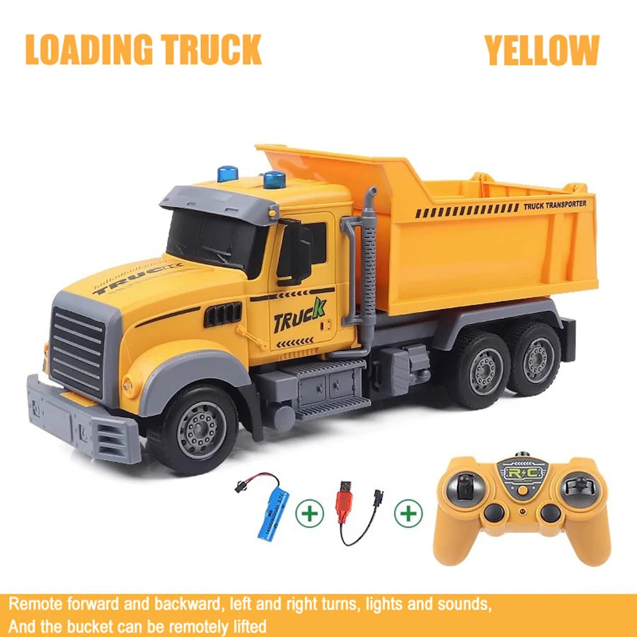 2.4G Remote Control Dump Truck with Lights and Sounds