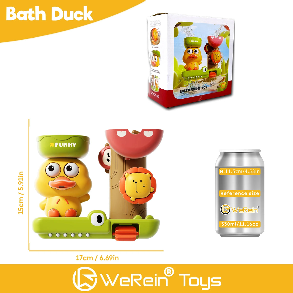 Adorable Yellow Duck Bath Toy for Toddlers