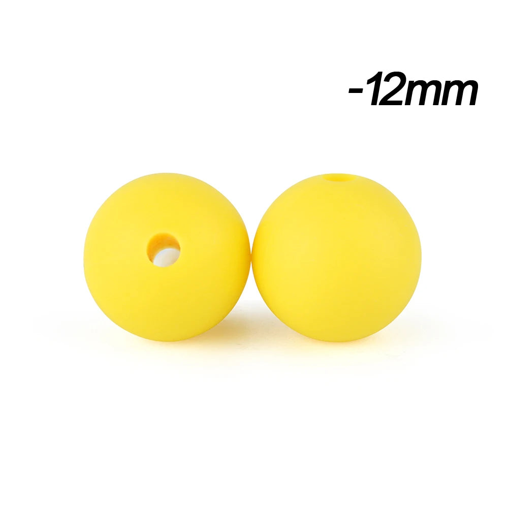 12mm Silicone Beads for DIY Jewelry Making & Crafts (20/50/100 Pack)