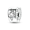 Silver-Plated Heart Charm Bead with Cubic Zirconia for Bracelets and DIY Jewelry