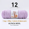 Luxurious Alpaca Wool Blend Yarn — 500g Thick Knitting Yarn