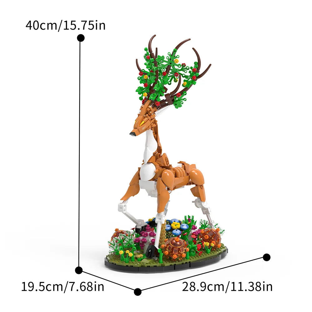 A building set featuring a gothic skeleton hand and rose cross structure with green foliage.