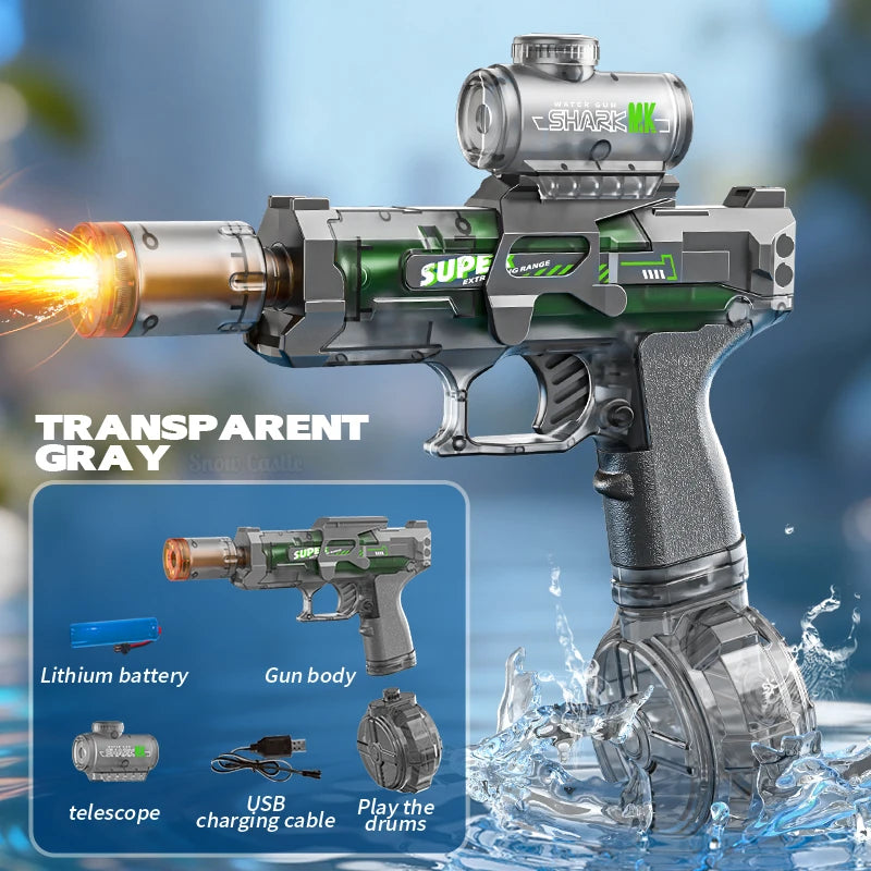 High-Pressure Electric Water Blaster with Flame LED Effect