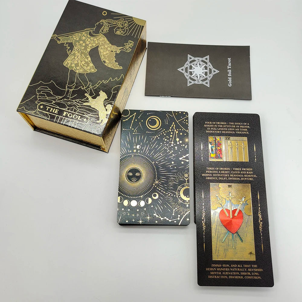 Gold Foil Rider Waite Tarot Deck