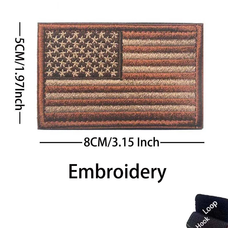 Reflective American Flag Tactical Patch with Glow-in-the-Dark Detail