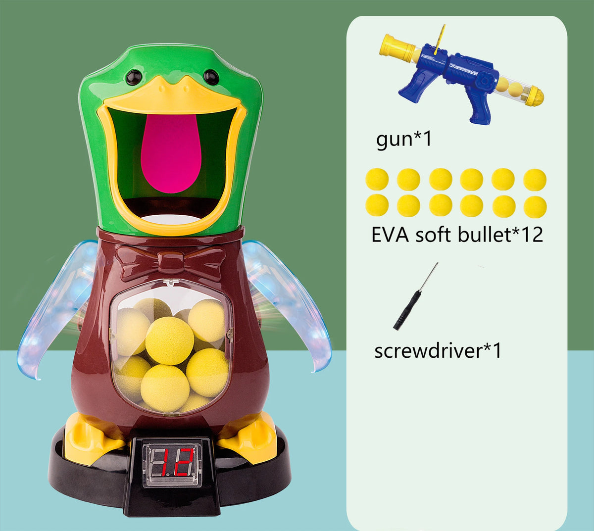 Air-Powered Duck Shooting Game with Electronic Scoreboard