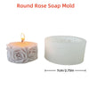 3D Rose Pillar Candle Silicone Mold for DIY Crafting