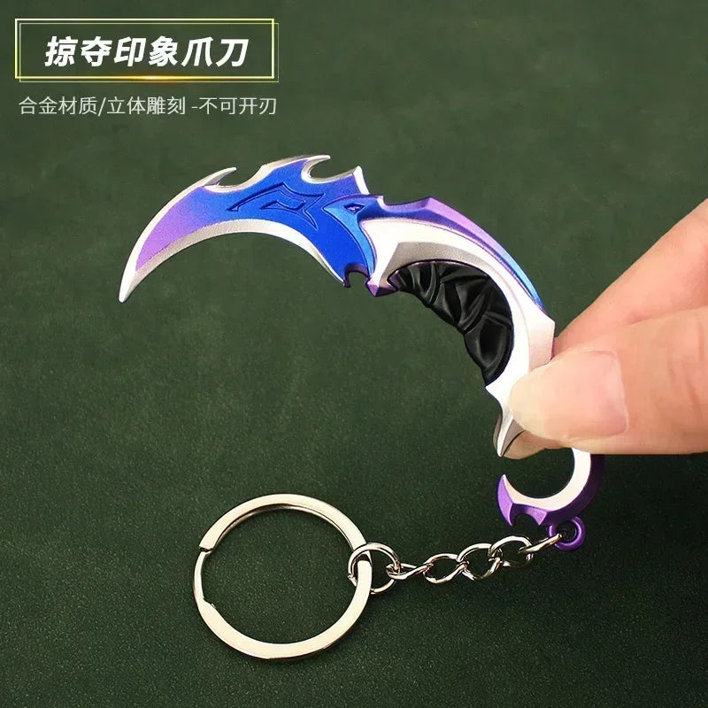 Valorant Reaver 2.0 Karambit Metal Keychain
