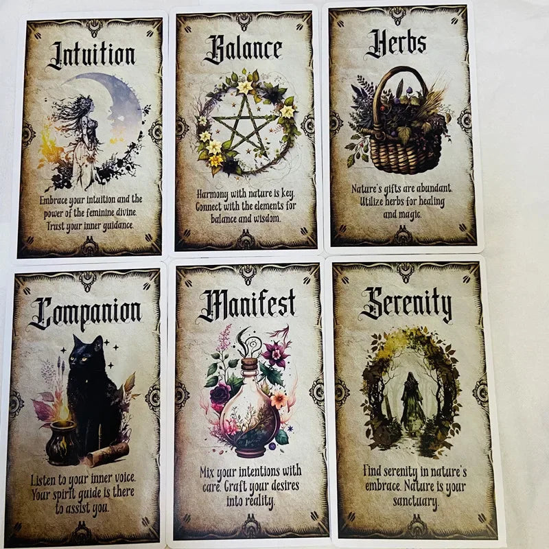 Wise Witch Oracle Deck – 20-Card Fortune Telling Set
