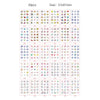 A grid display of 30 packs of temporary tattoos featuring various designs for kids and adults.