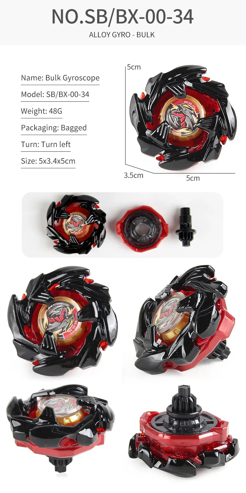 Metal Spinning Top Battle Set with Launcher