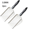 Two black mesh beach sand scoops with handles shown against a white background.