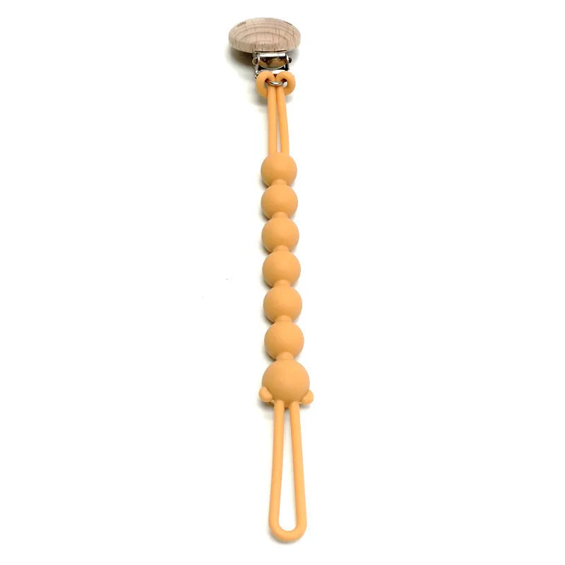Baby Pacifier Clip with Silicone Teething Beads