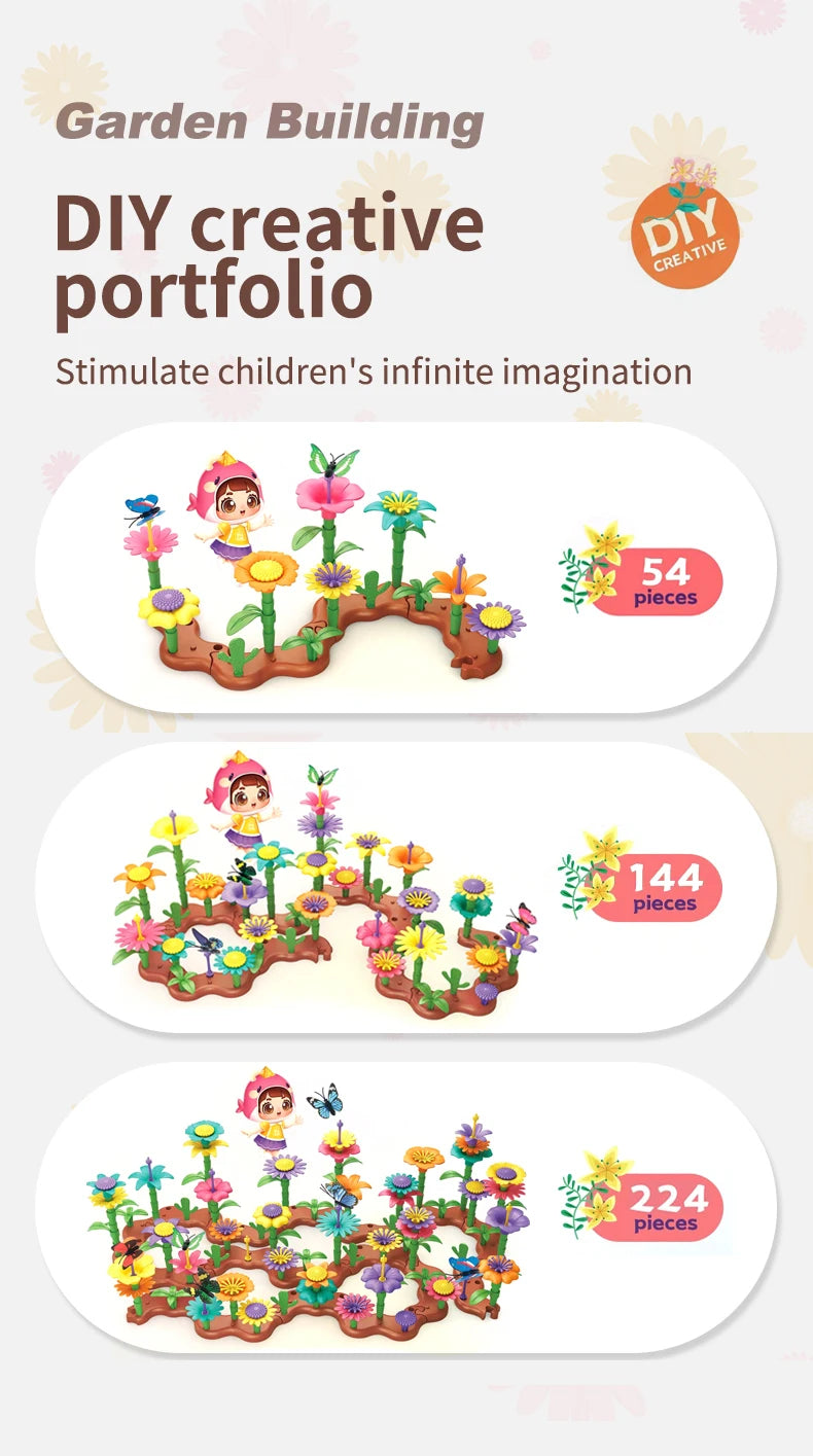 STEM Flower Garden Building Toy Set for Kids