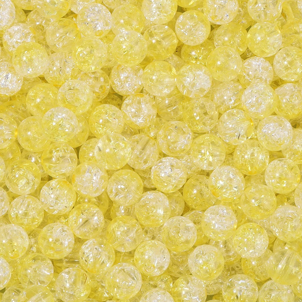 Colorful Cracked Acrylic Beads for Jewelry Making