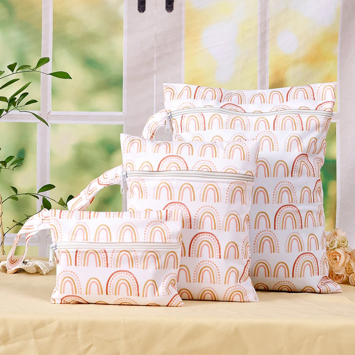 Reusable Waterproof Diaper Covers with Travel Wet Bags
